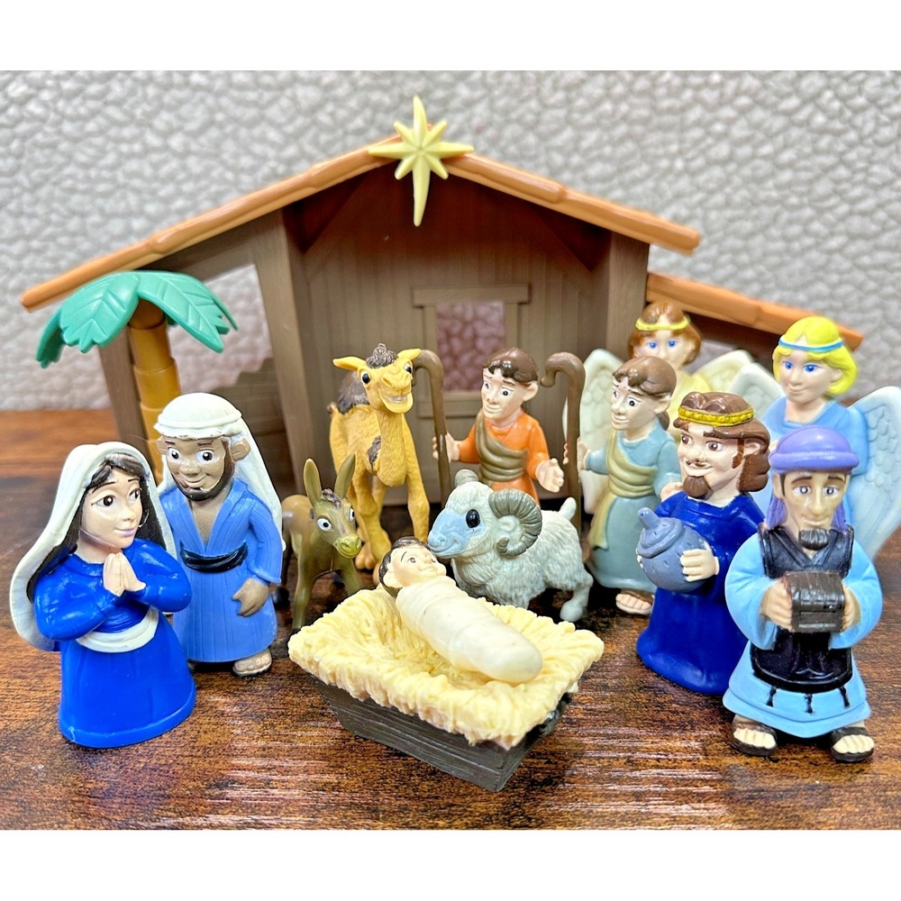 Tales Of Glory Nativity Bible Toys Complete Characters With Stable Christmas